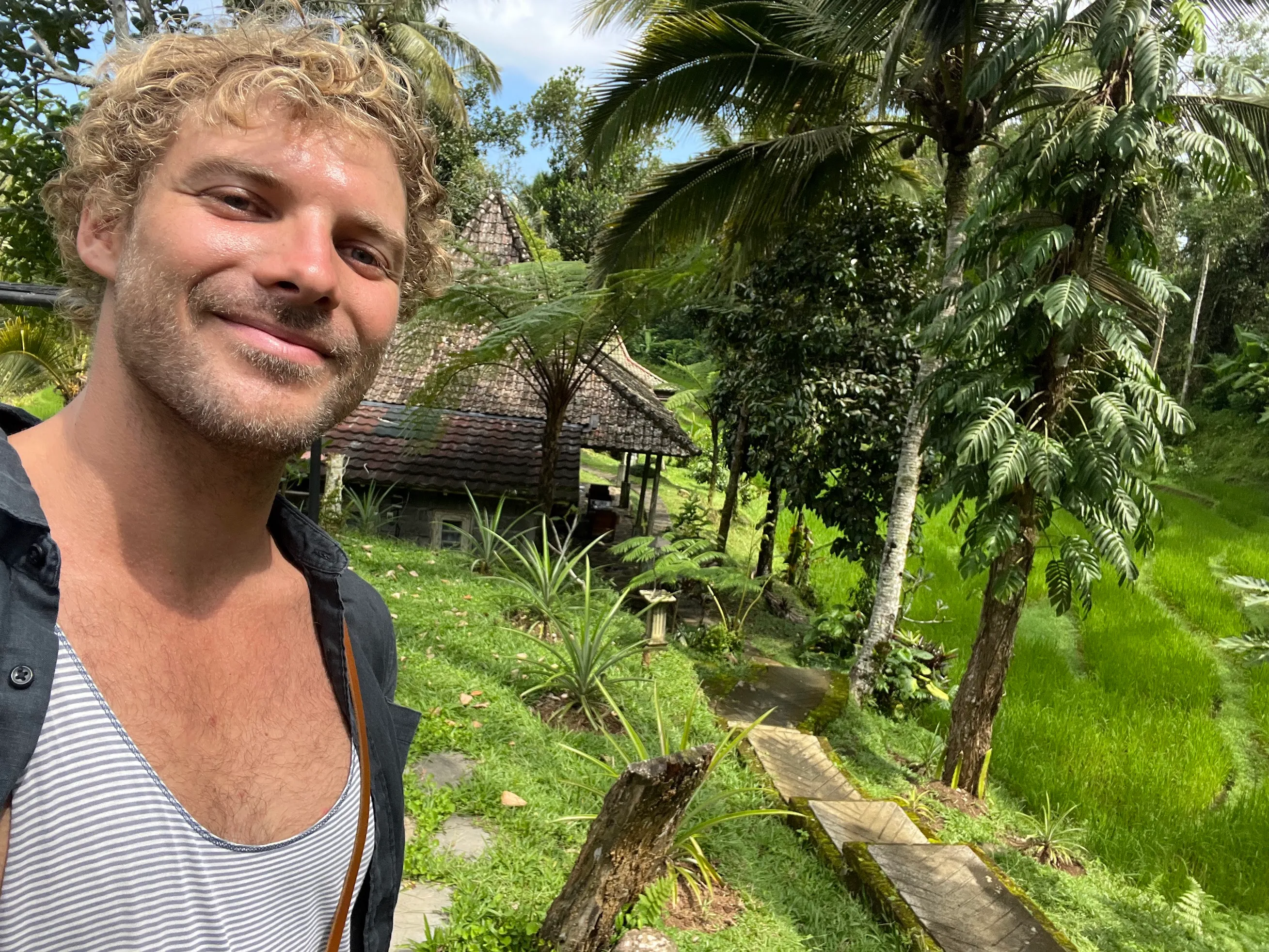 James Dawson in the rice fields near Jatiluwih